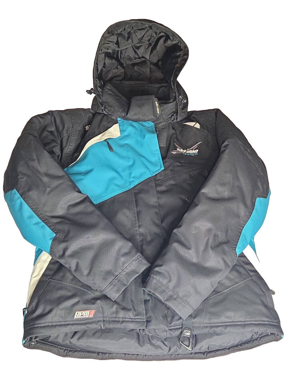 Ski-Doo X-Team Womens L Aqua Black RPM Max Insulated Snowmobile Jacket BRP